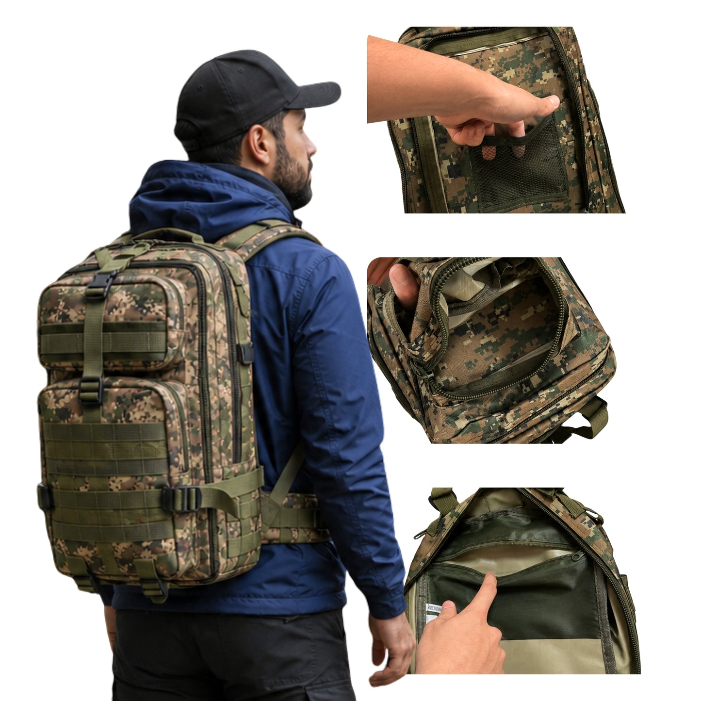 Mochila Tactica Multifuncional Bolsa para Senderismo