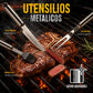 Juego De Utensilios Para Parrilla De Acero Inoxidable 34 Pcs
