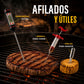 Juego De Utensilios Para Parrilla De Acero Inoxidable 34 Pcs