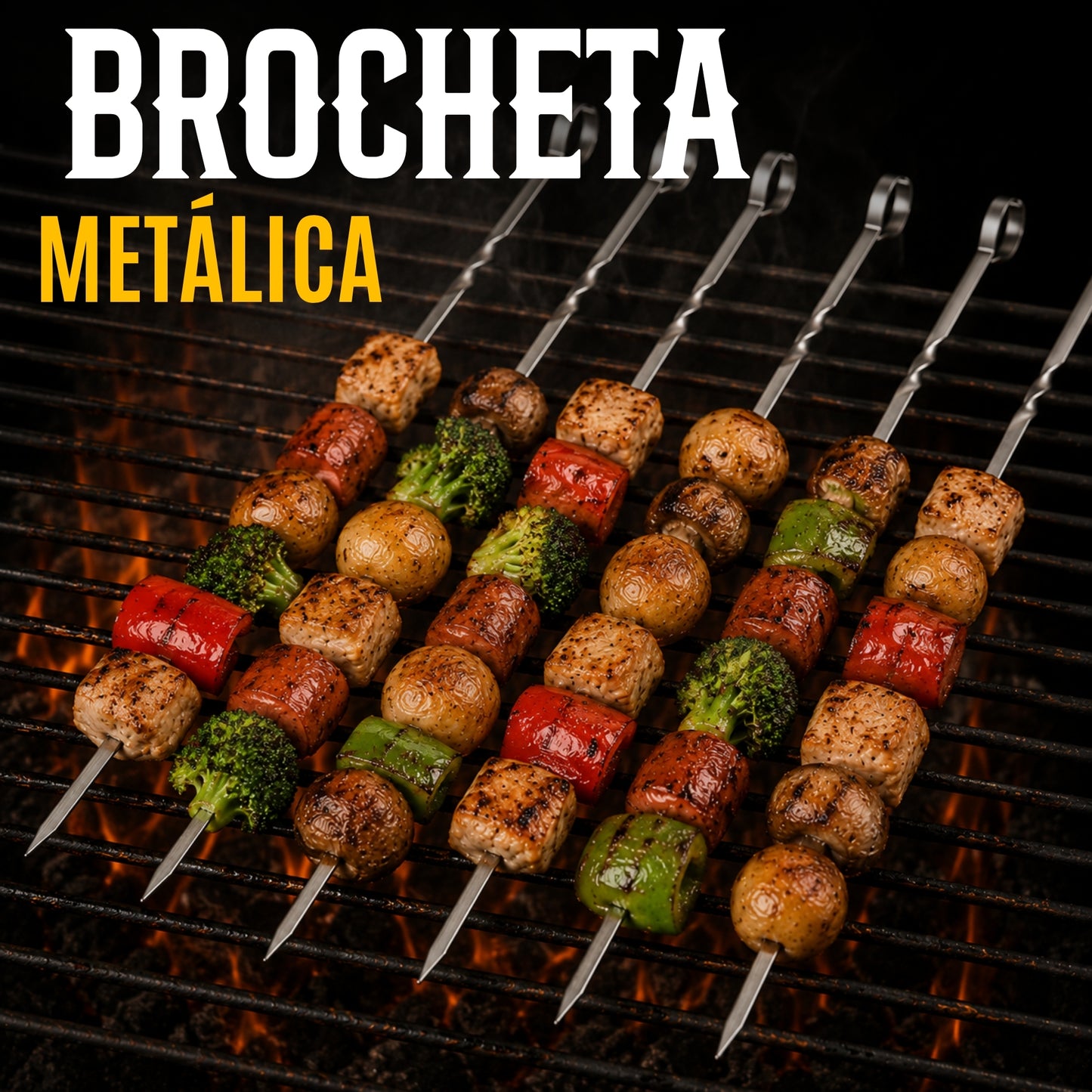 Juego De Utensilios para Parrilla De Acero Inoxidable 9 Pcs