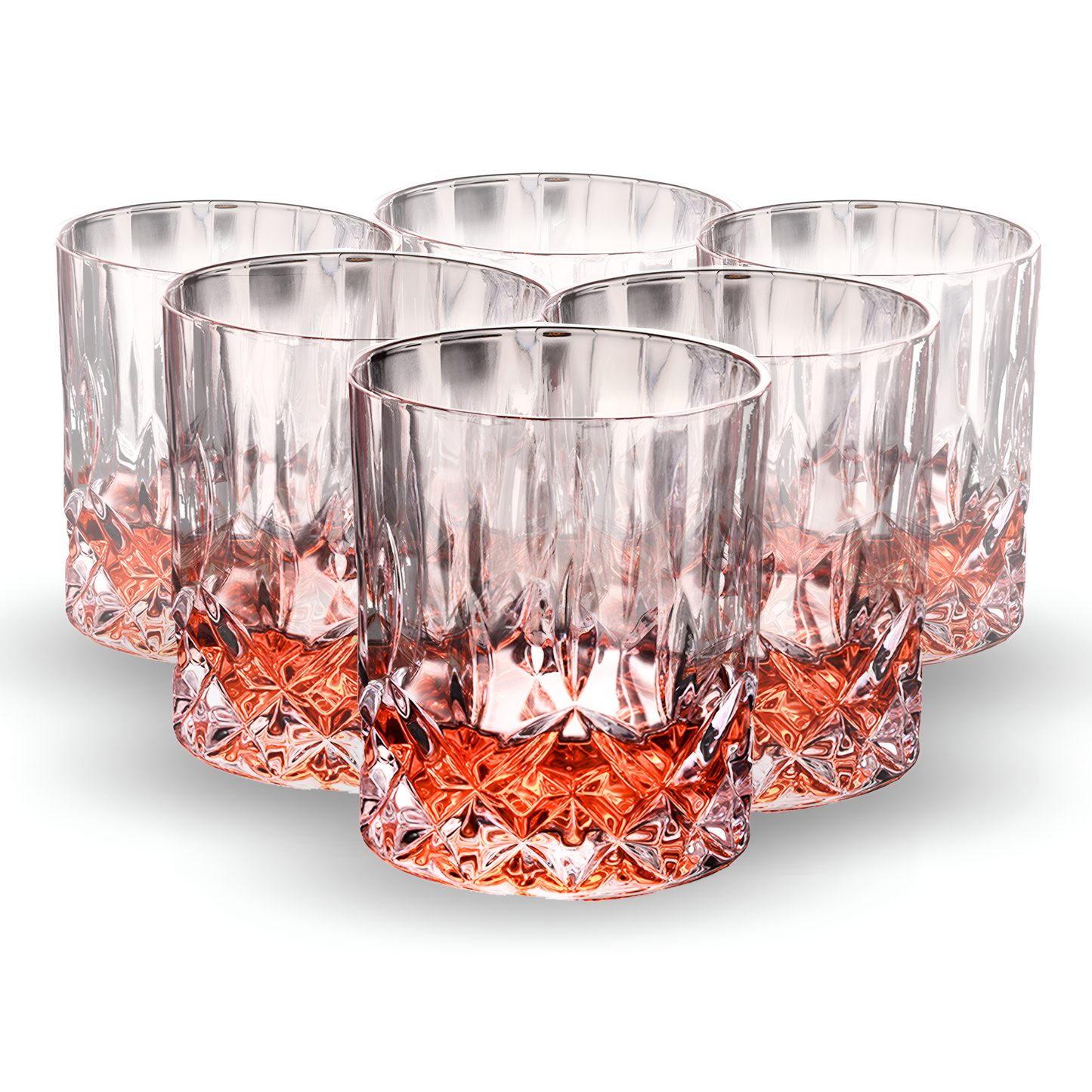 VASOS DE VIDRIO WHISKEY ECOMLAB OLD FASHION JUEGO DE 6 Pcs
