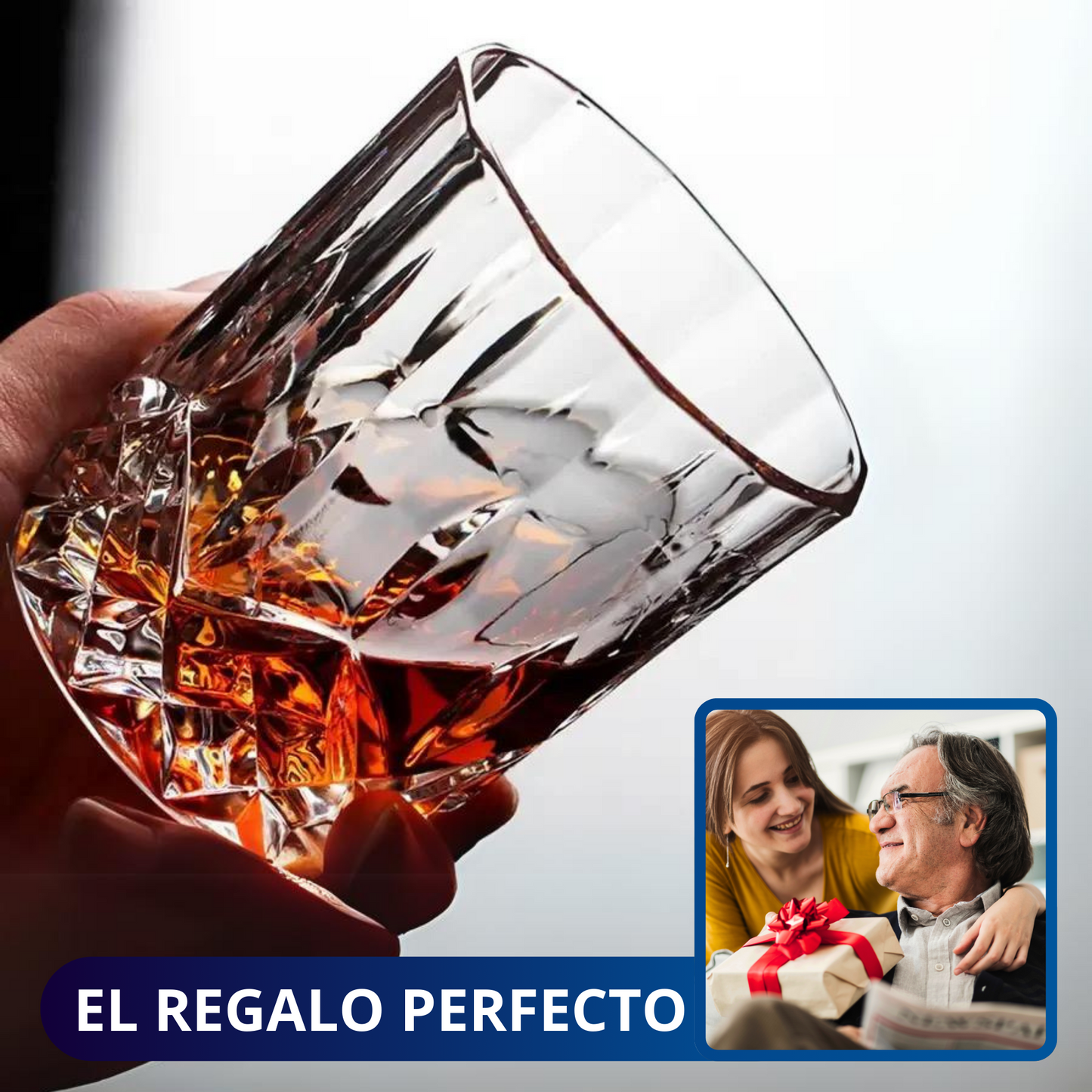VASOS DE VIDRIO WHISKEY ECOMLAB OLD FASHION JUEGO DE 6 Pcs