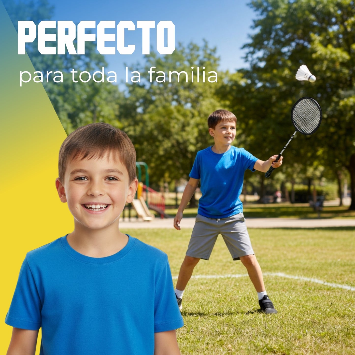 Juego de Badminton 2 Raquetas 3 Gallitos Facil de Trasladar