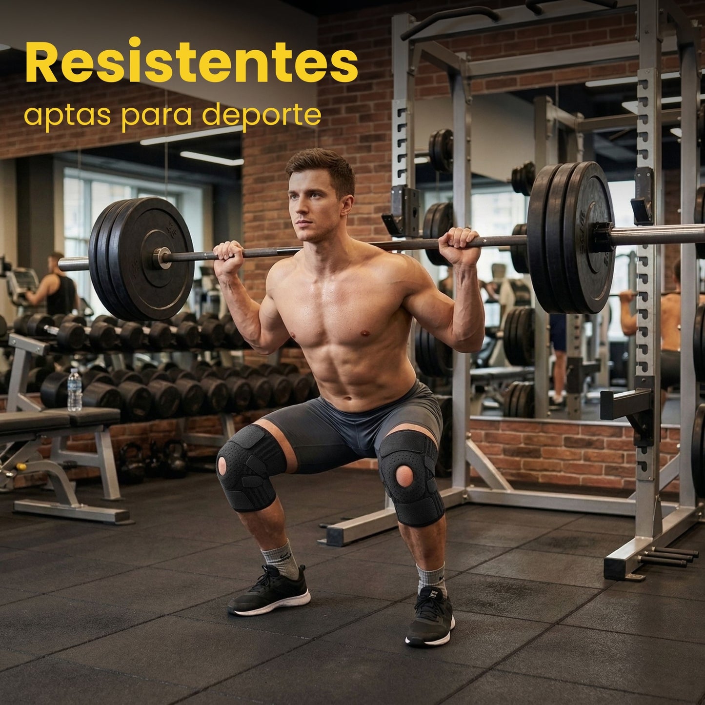 Rodillera Gym con Estabilizadores Laterales y Almohadilla