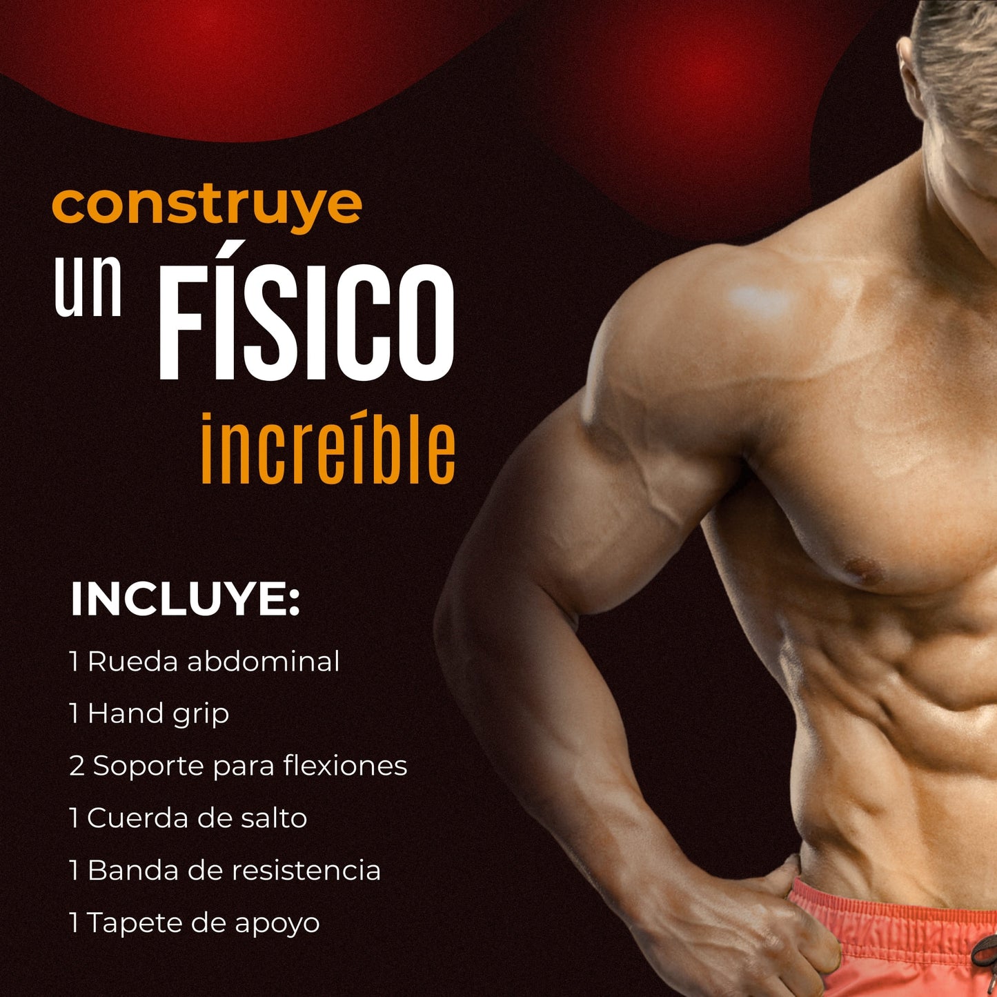 Kit de Ejercicio Ecomlab Rueda Para Abdomen 7 pcs