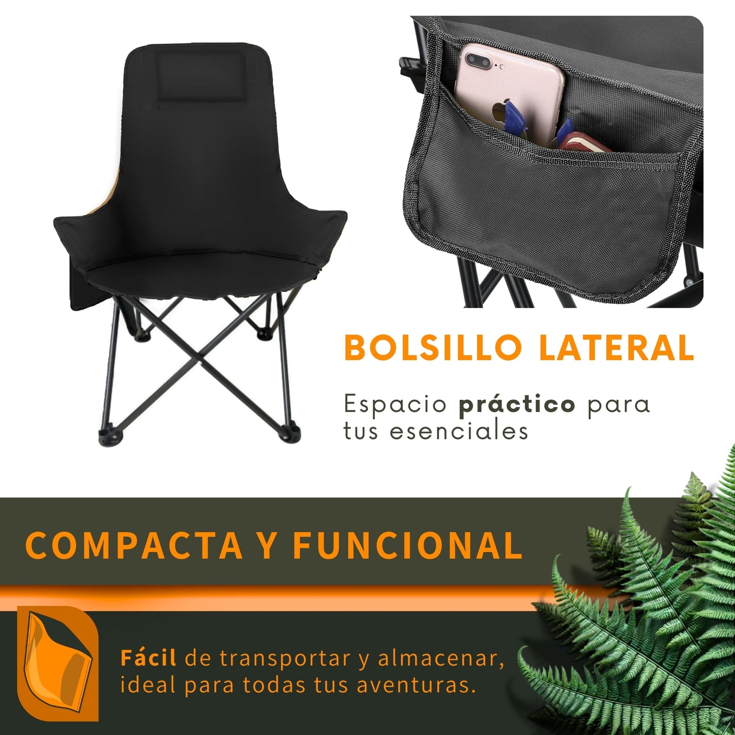 Silla Playa Plegable Camping Playa Ecomlab Para Exterior Portatil