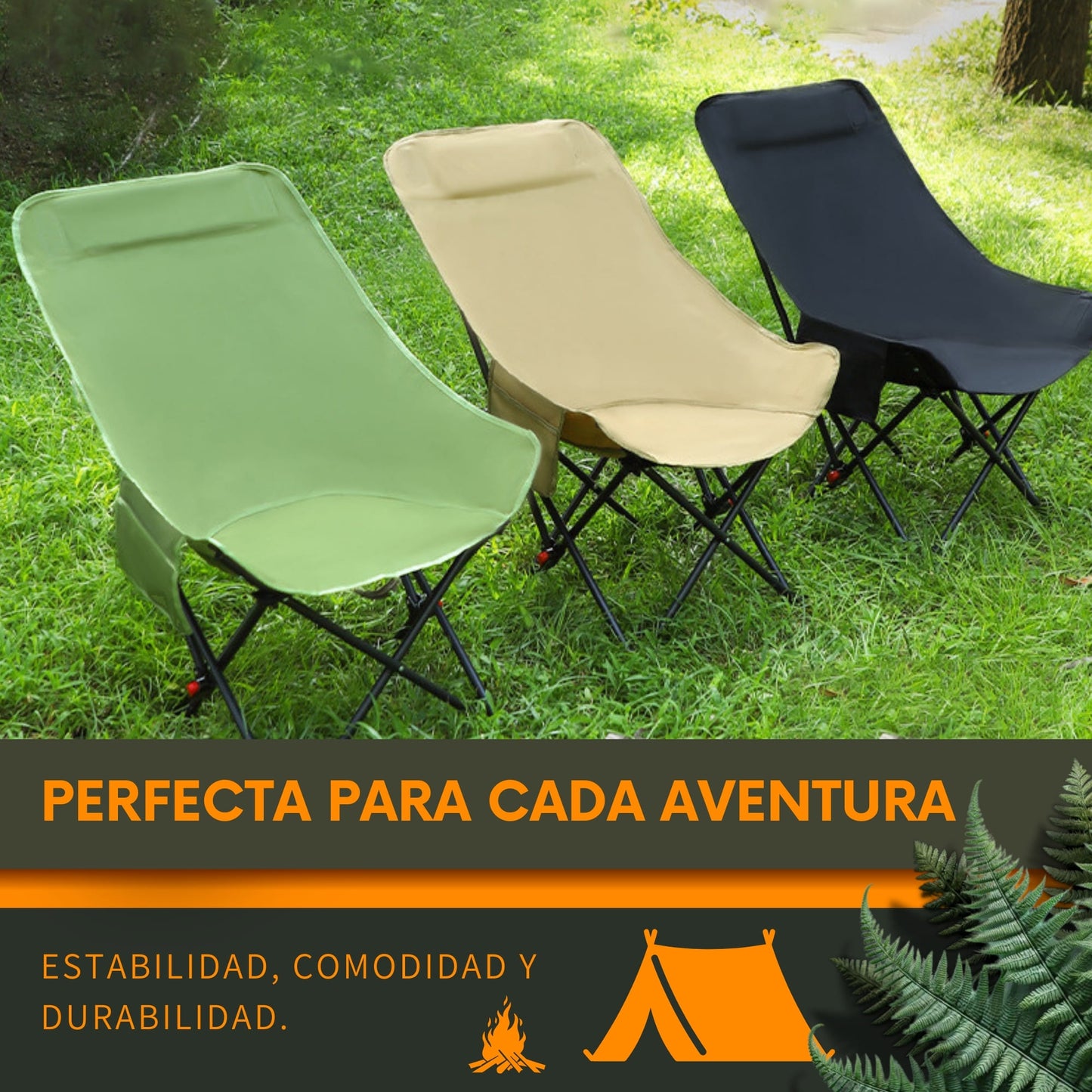 Silla Playa Plegable Camping Playa Ecomlab Para Exterior Portatil