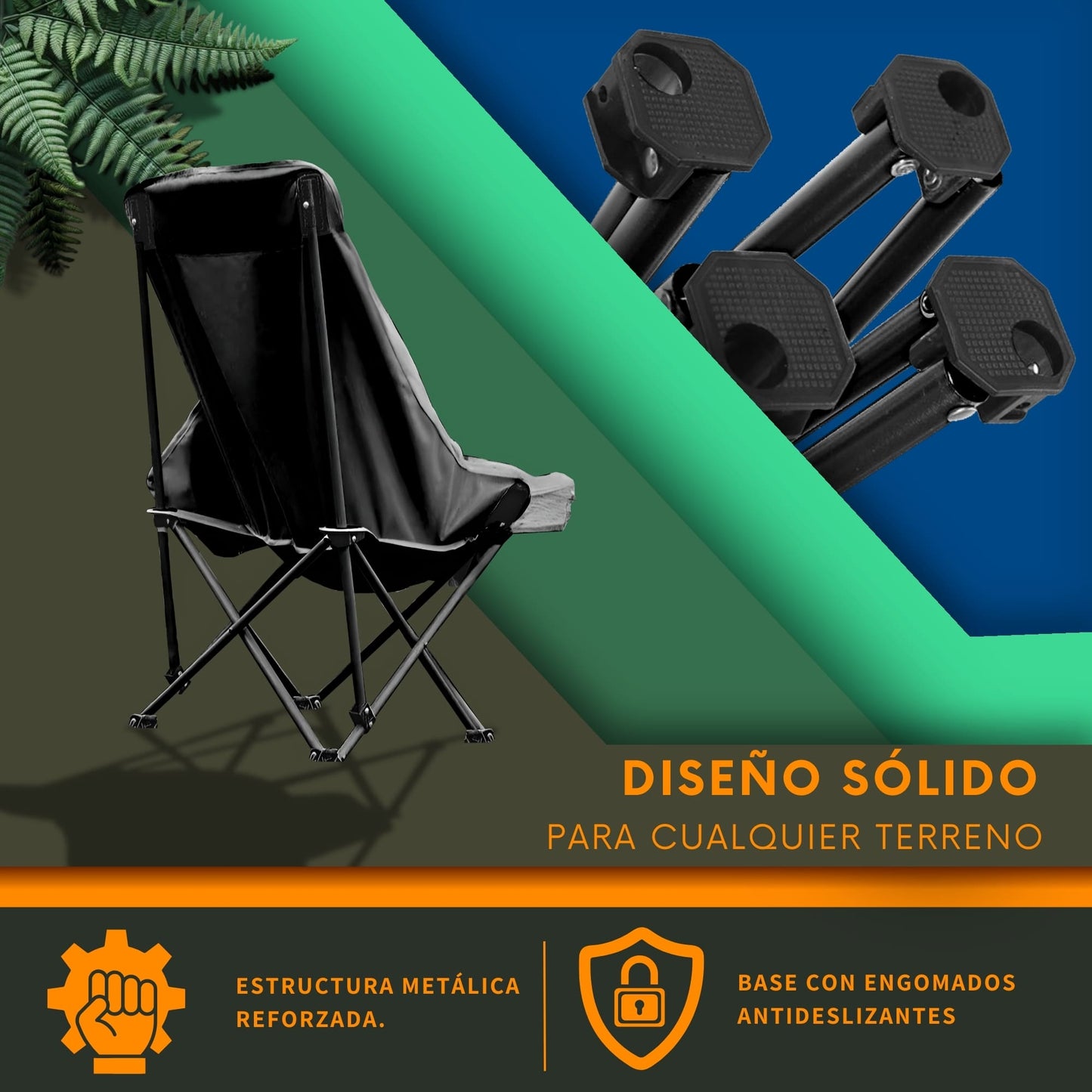 Silla Playa Plegable Camping Playa Ecomlab Para Exterior Portatil