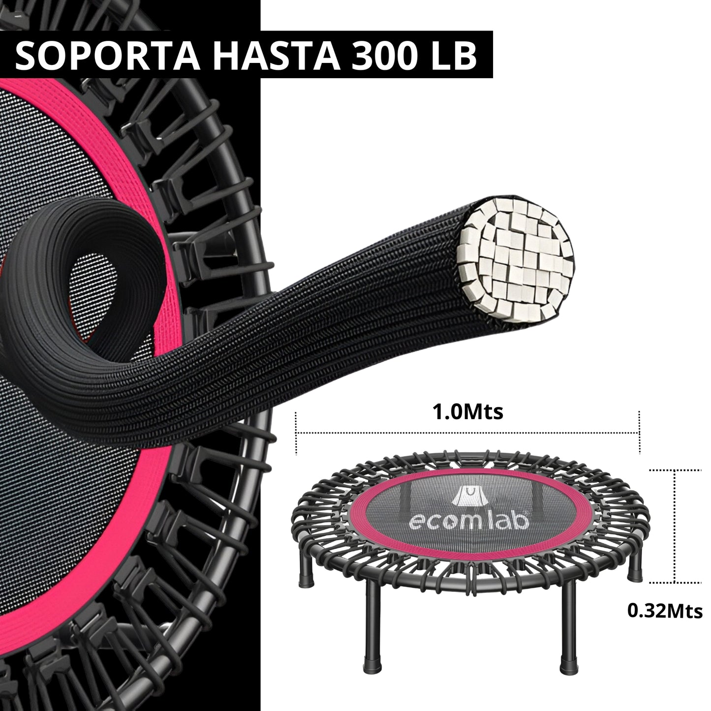 Trampolin Para Ejercicio Jumping Ecomlab Reforzado Brincolin SB