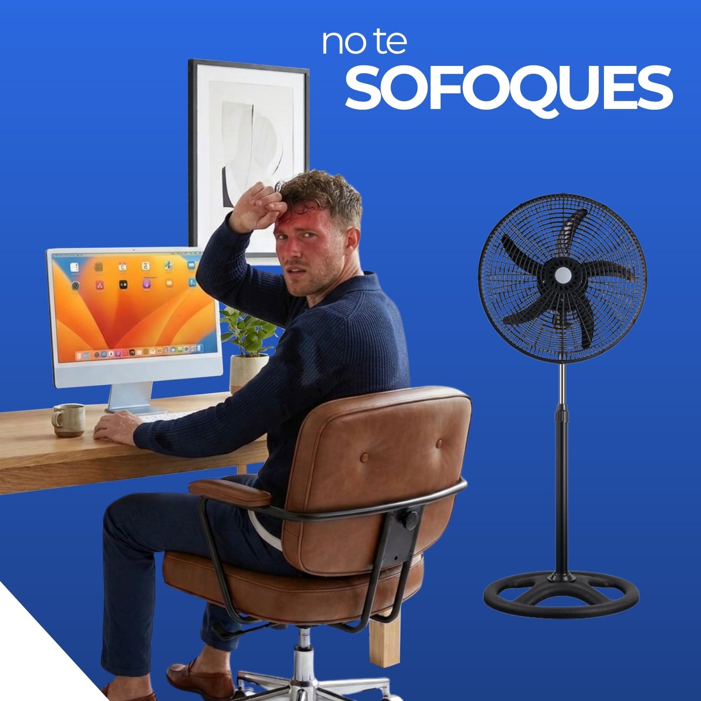 Ventilador de Pedestal Potente 3 Velocidades 18 Pulgadas Paquete 1 Pieza Ecomlab