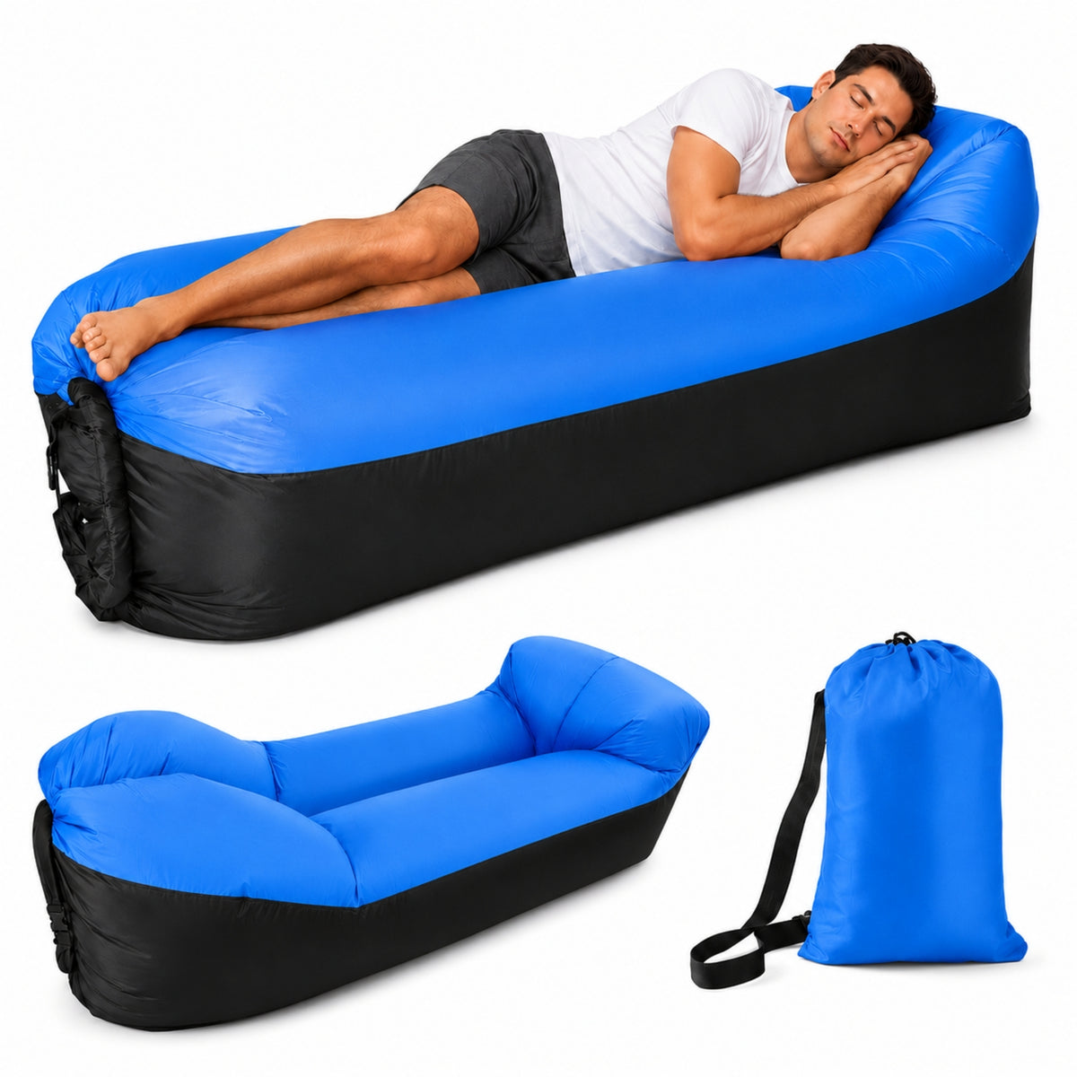 Sillon Inflable Comodo Portatil Para Playa Y Exteriores