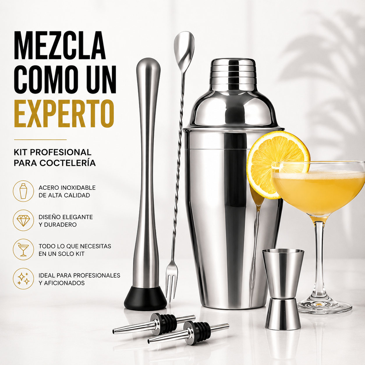 Coctelera Shaker 750ml Ecomlab Kit Bartender