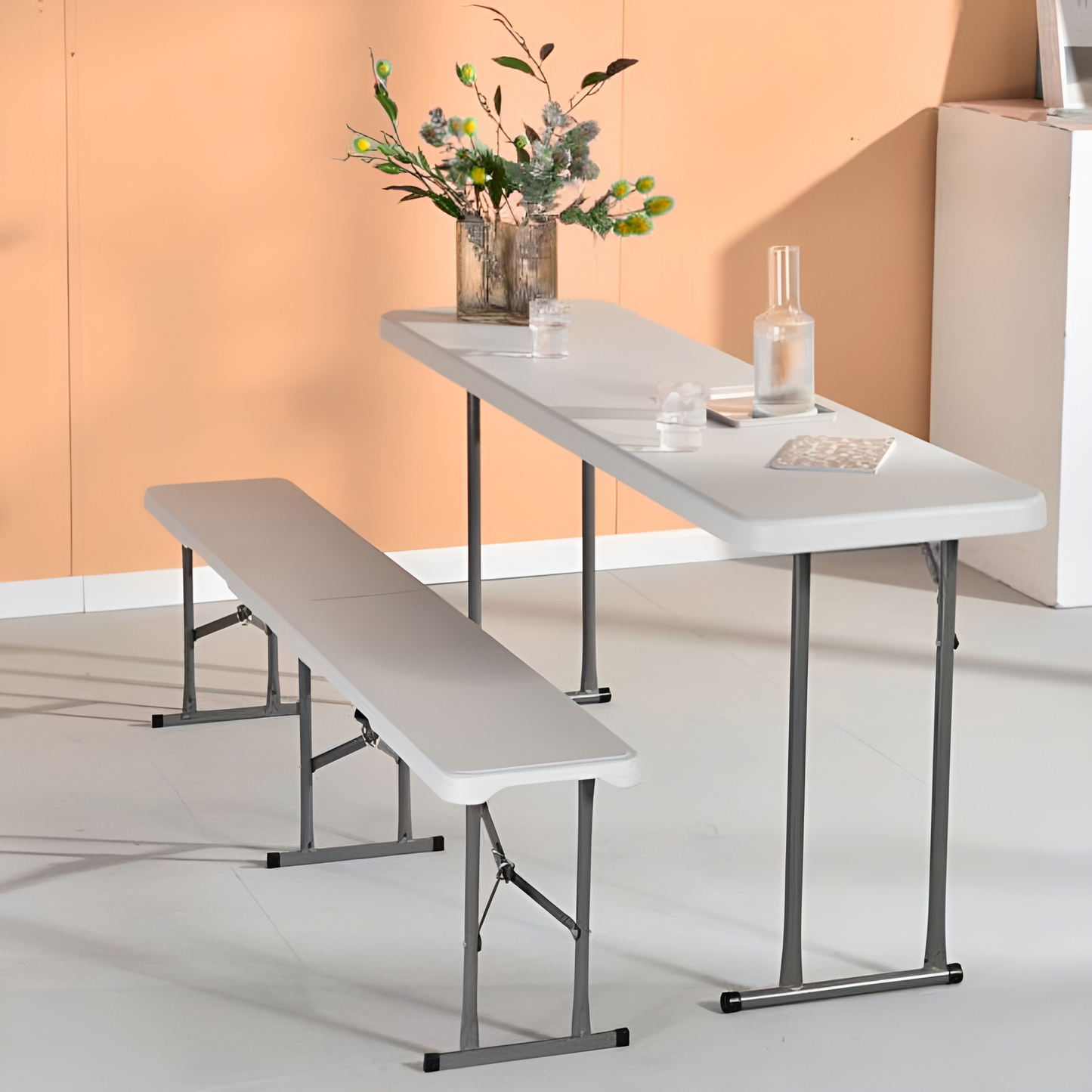 BANCA PLEGABLE DE PLASTICO ECOMLAB PORTAFOLIO 180CM HP-180CD