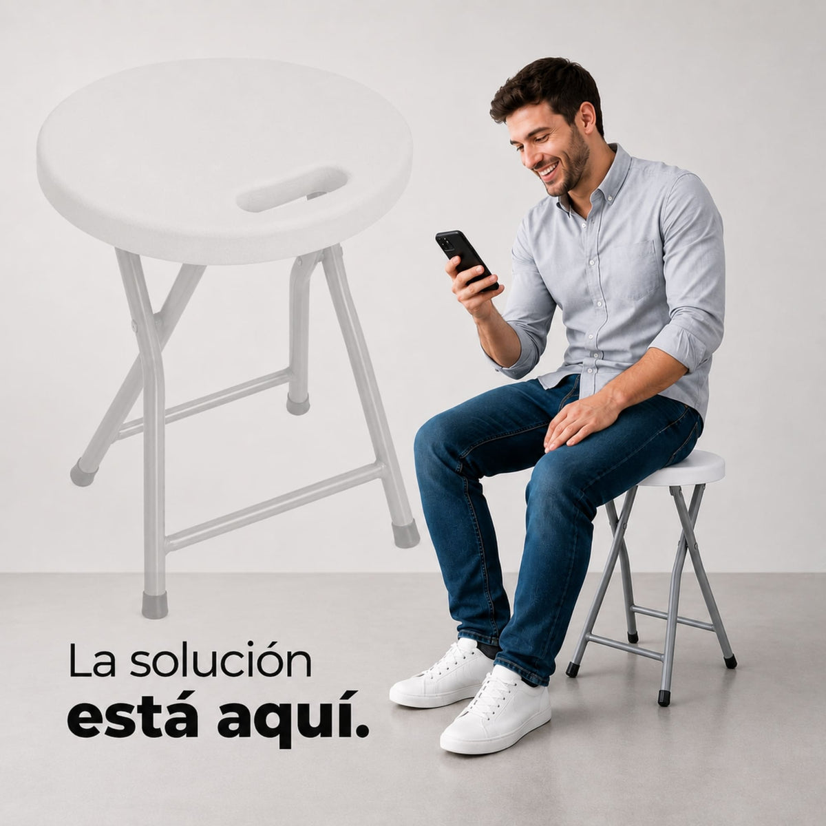 BANCOS DE PLASTICO PLEGABLES ECOMLAB KIT DE 4 BANCOS HP-32D