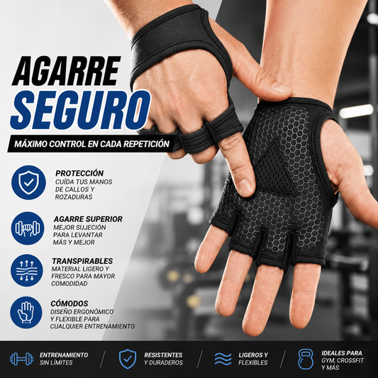 Guantes para Gym Antideslizante para Ejercicio con Pesas