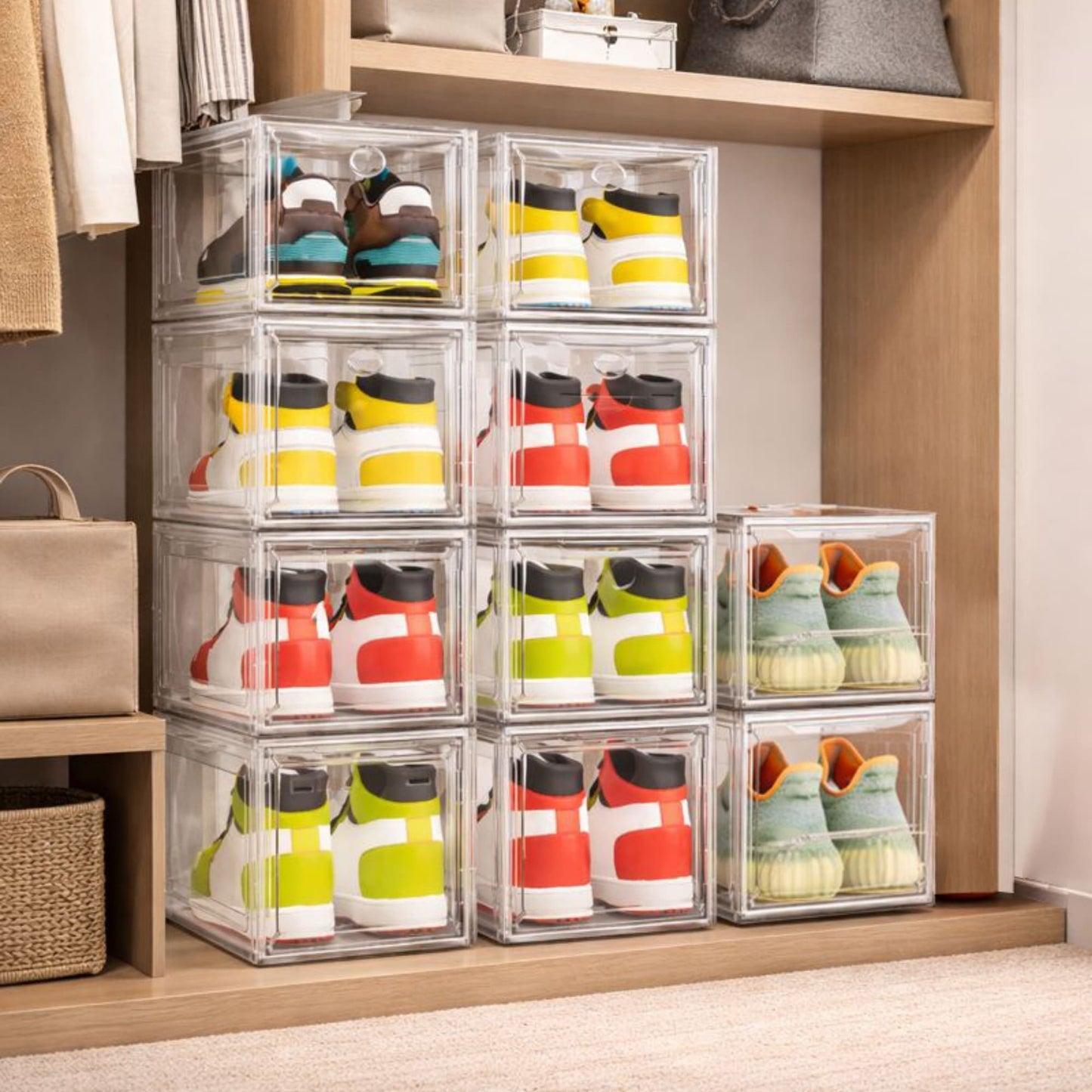 Cajas Para Zapatos Ecomlab 10 Pcs Color Transparente