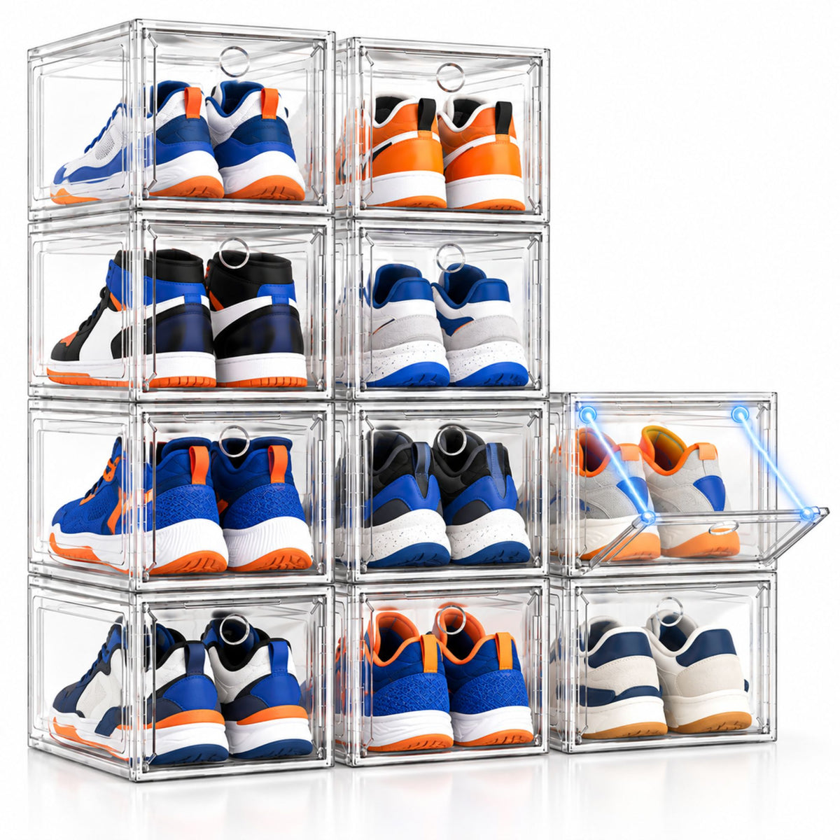 Cajas Para Zapatos Ecomlab 10 Pcs Color Transparente