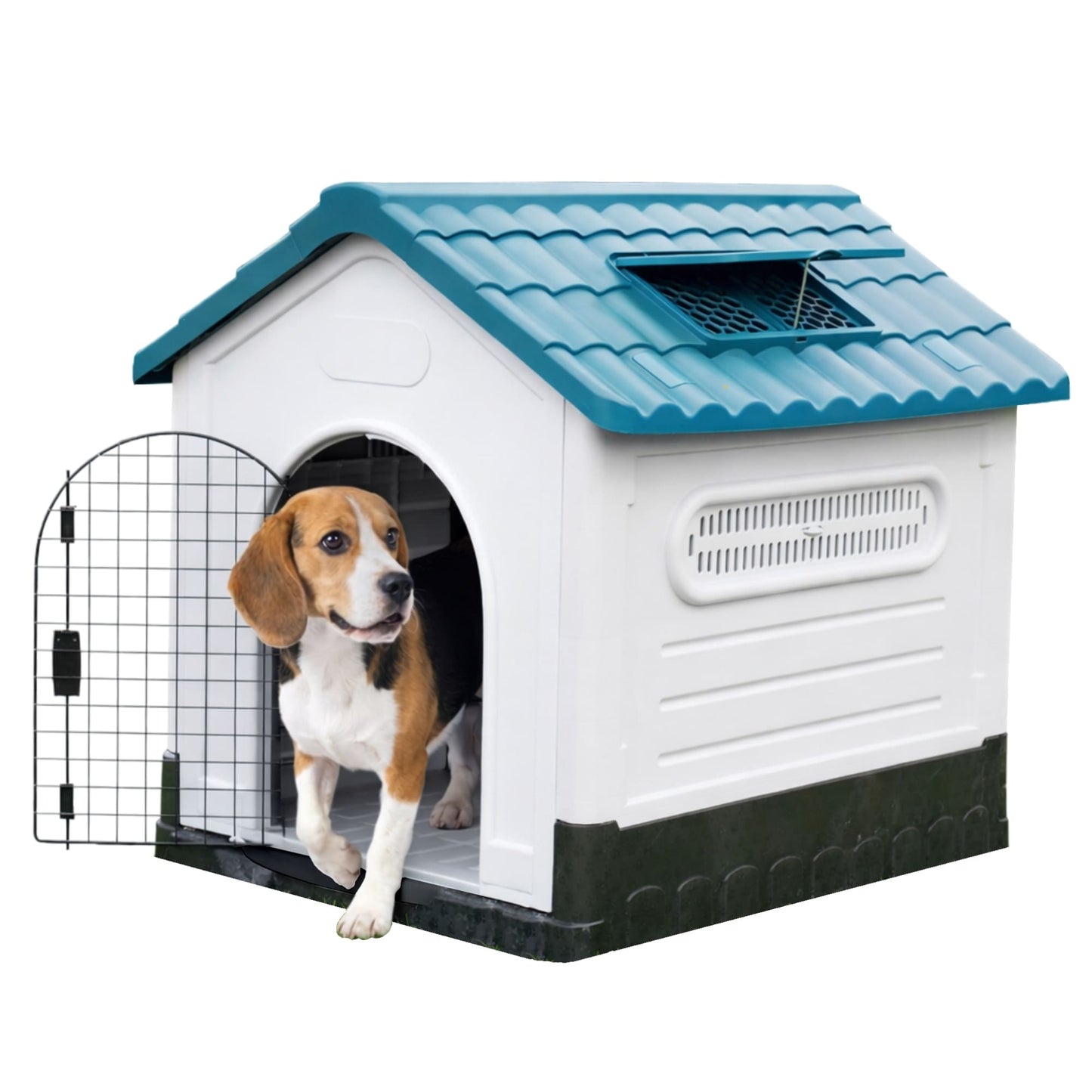 Casa para Perro Raza Mediana Desmontable con Puerta y Baño