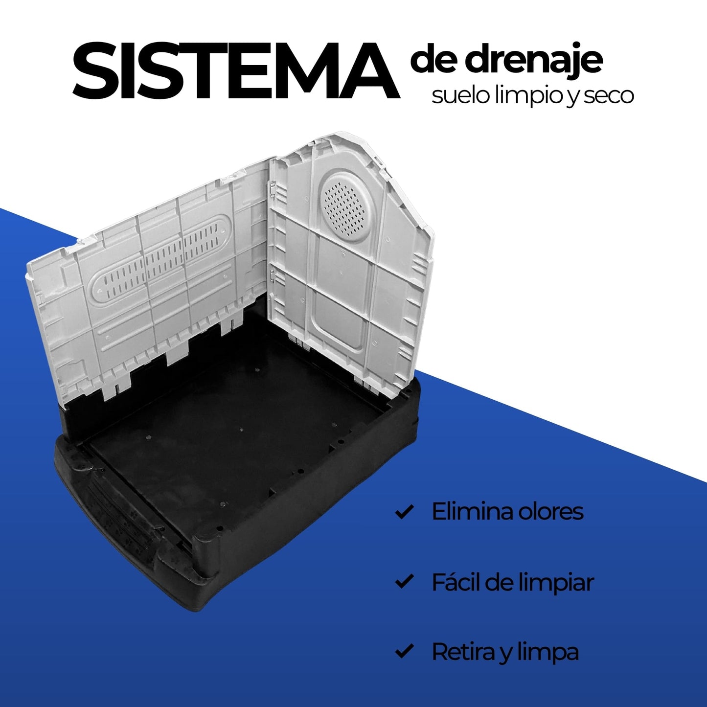 Casa para Perro de Plastico Con Puerta Ecomlab Raza Mediana 2