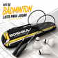 Juego de Badminton 2 Raquetas 3 Gallitos Facil de Trasladar