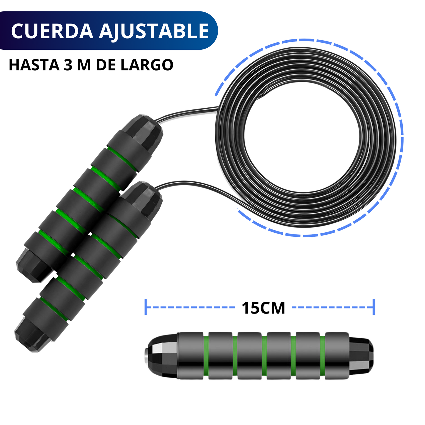 CUERDA PARA SALTAR PROFESIONAL ECOMLAB CUERDA AERO CROSSFIT