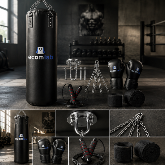 Costal Box Profesional Set De Saco De Boxeo De 100cm Con 4 Piezas