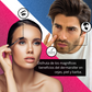 Rodillo Facial Profesional Masajeador de Titanio Negro- Rodillo con Estuche Portátil Relajación Facial y Capilar -  Dermafol - INCLUYE ESTUCHE