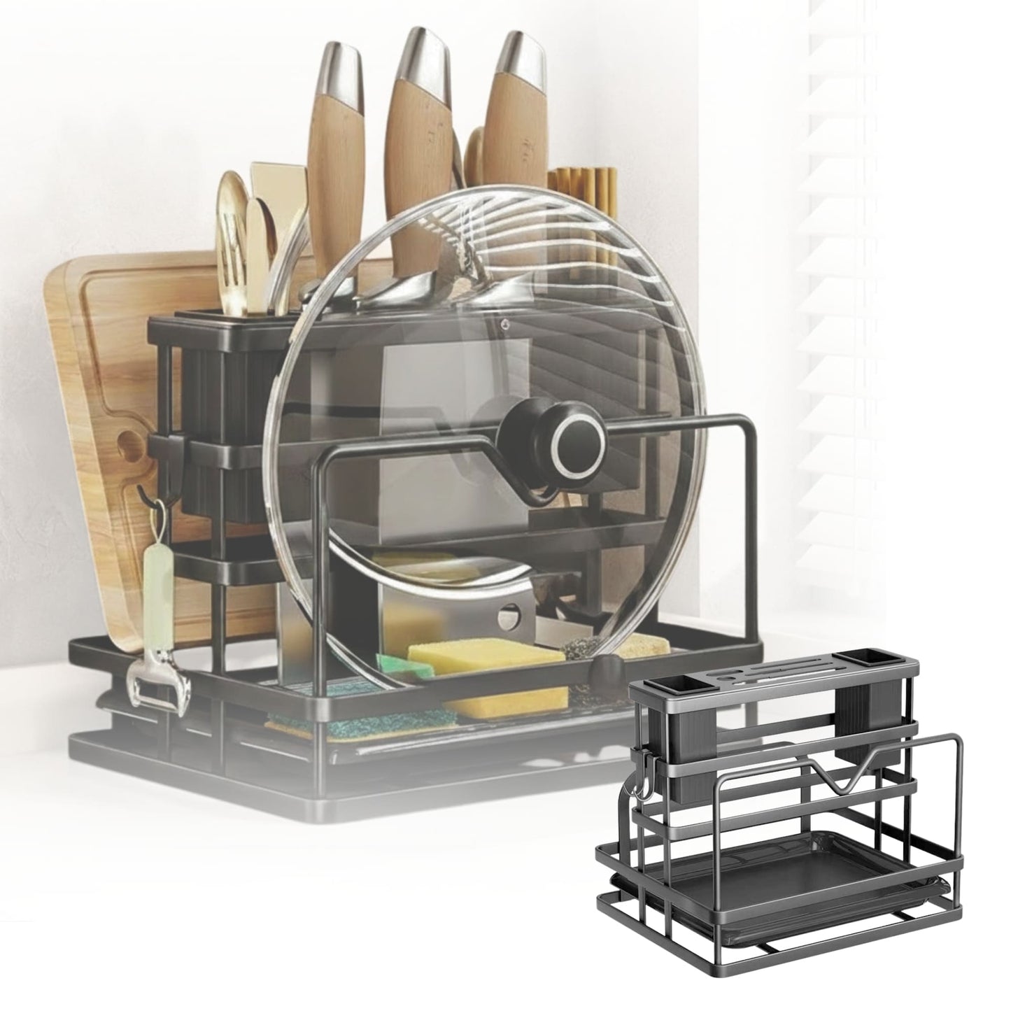 Escurridor Trastes Ecomlab 2 Portacubiertos Desmontables