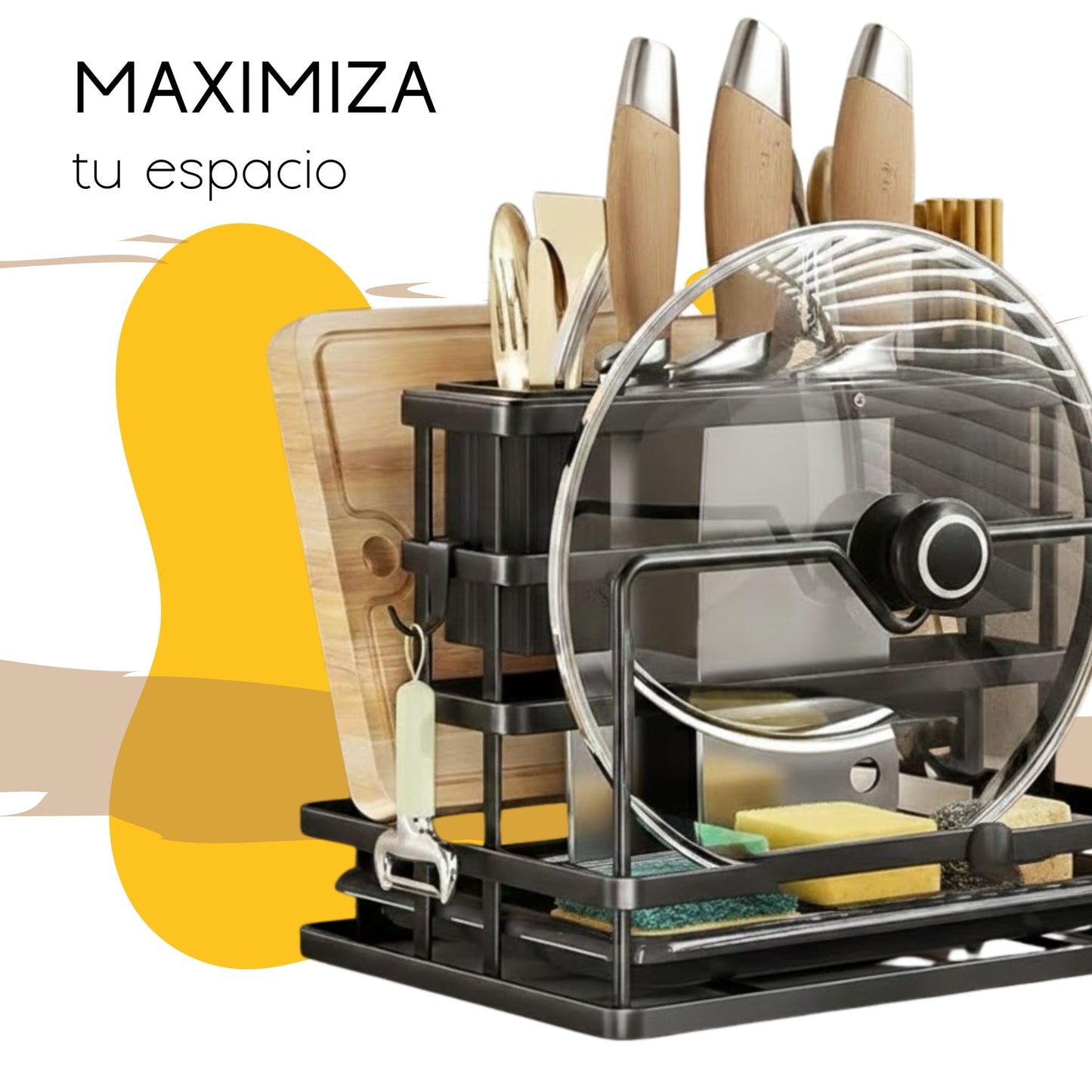 Escurridor Trastes Ecomlab 2 Portacubiertos Desmontables