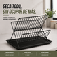Escurridor de platos y vasos con organizador 2 niveles