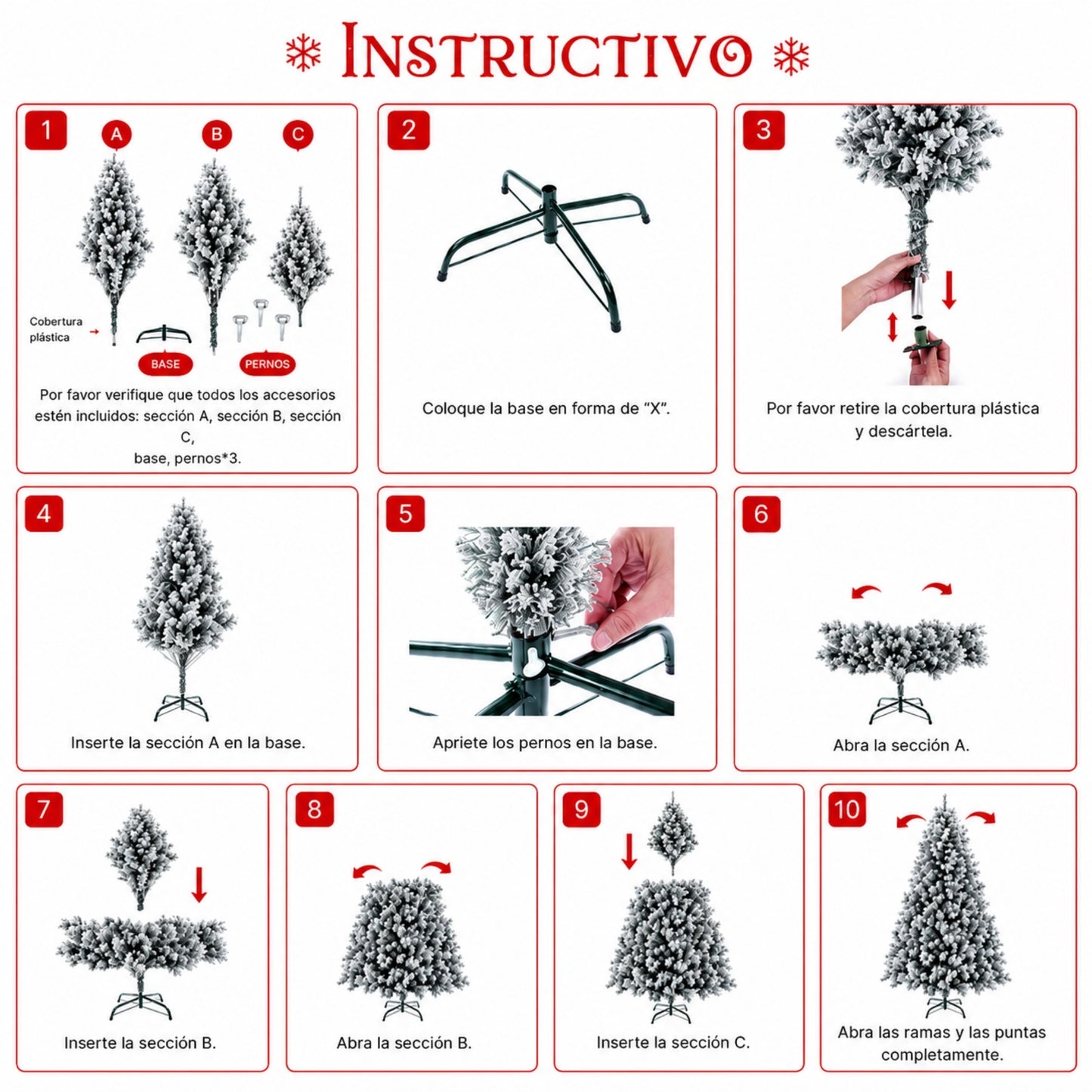 Árbol De Navidad Pino Nevado de 1.80 Mts Gratis Pie de Árbol
