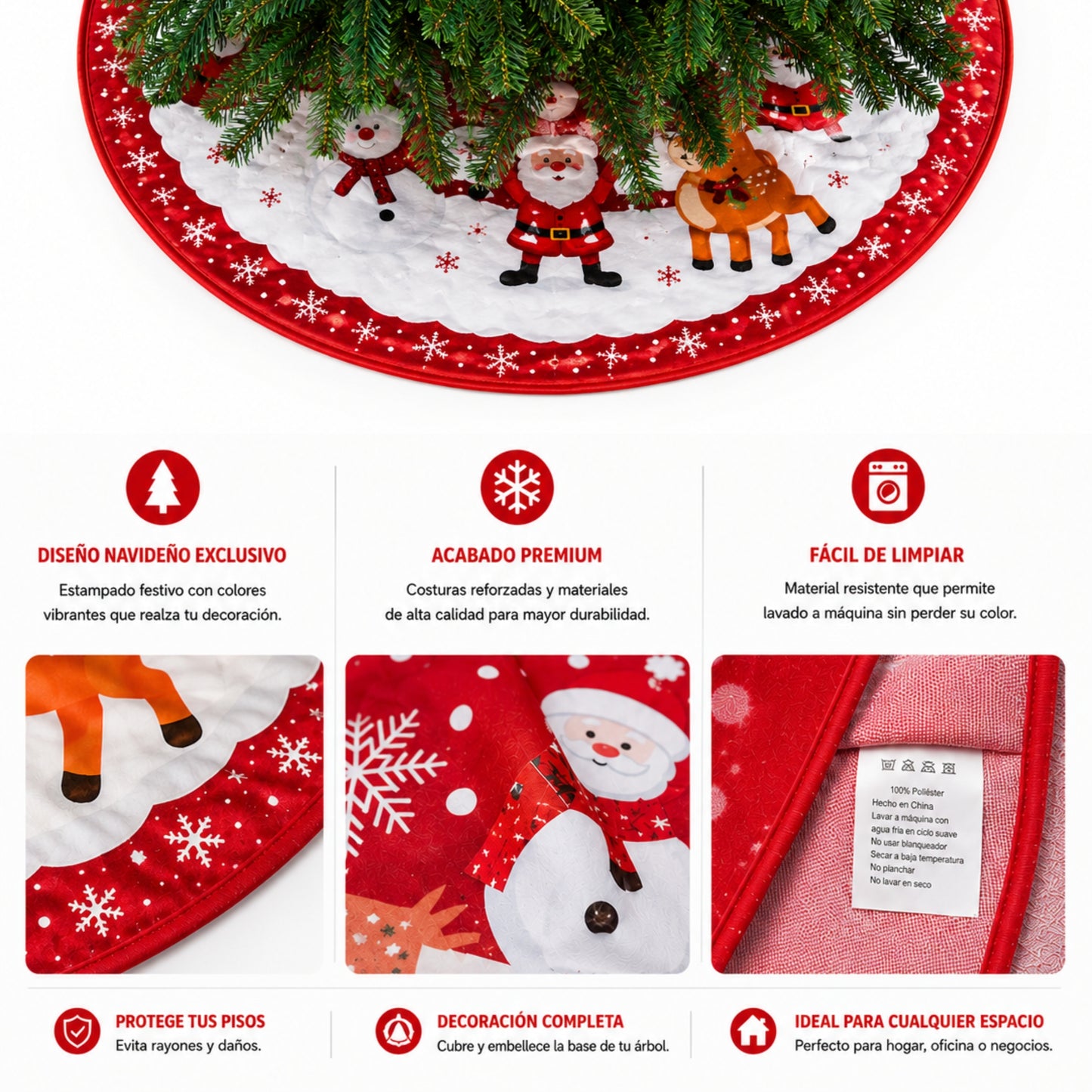 Árbol de Navidad Pino Navidad Ecomlab 800 Ramas 1.80 Mts. GRATIS PIE DE ÁRBOL NAVIDEÑO DE 90 CM.
