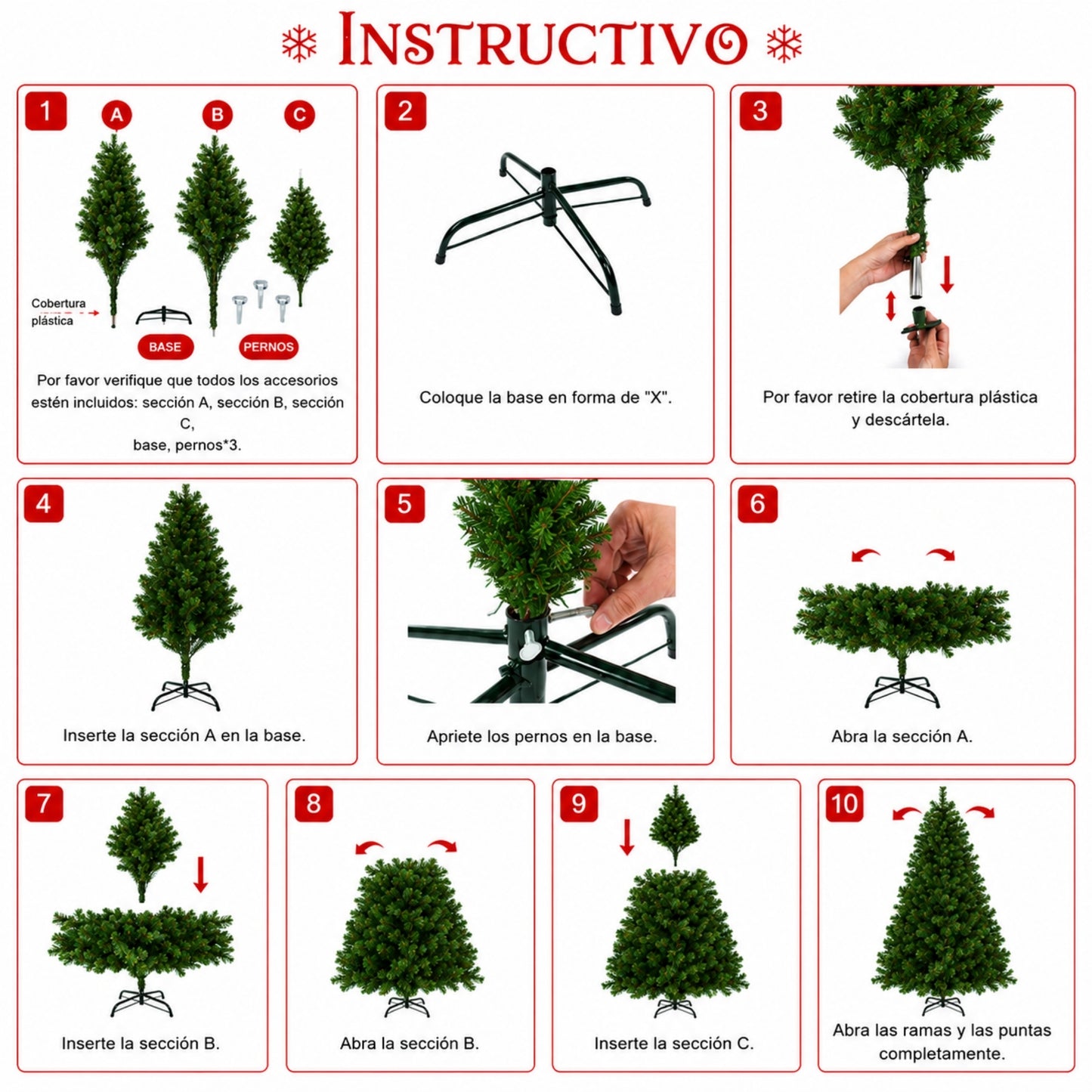 Árbol de Navidad Pino Navidad Ecomlab 800 Ramas 1.80 Mts. GRATIS PIE DE ÁRBOL NAVIDEÑO DE 90 CM.