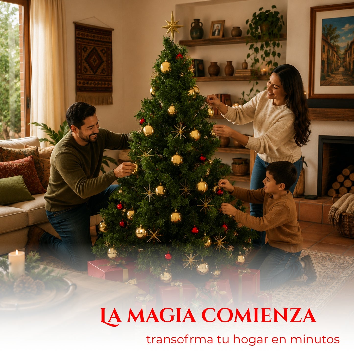 Árbol de Navidad Pino Navidad Ecomlab 800 Ramas 1.80 Mts. GRATIS PIE DE ÁRBOL NAVIDEÑO DE 90 CM.