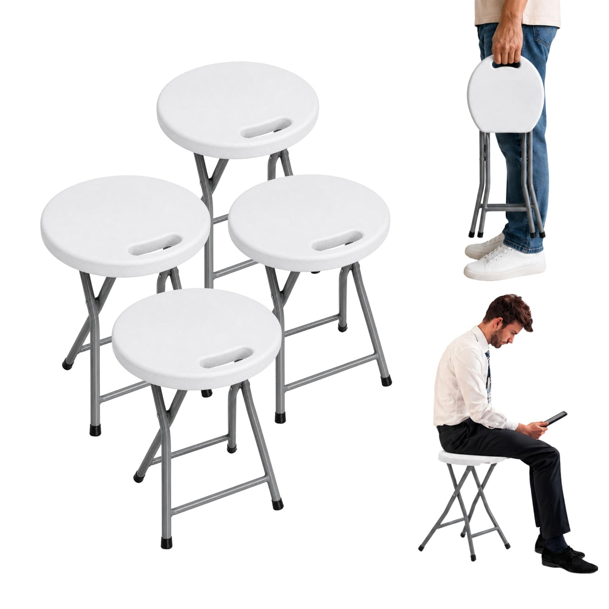 BANCOS DE PLASTICO PLEGABLES ECOMLAB KIT DE 4 BANCOS HP-32D