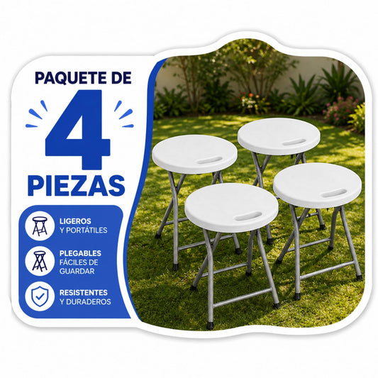BANCOS DE PLASTICO PLEGABLES ECOMLAB KIT DE 4 BANCOS HP-32D