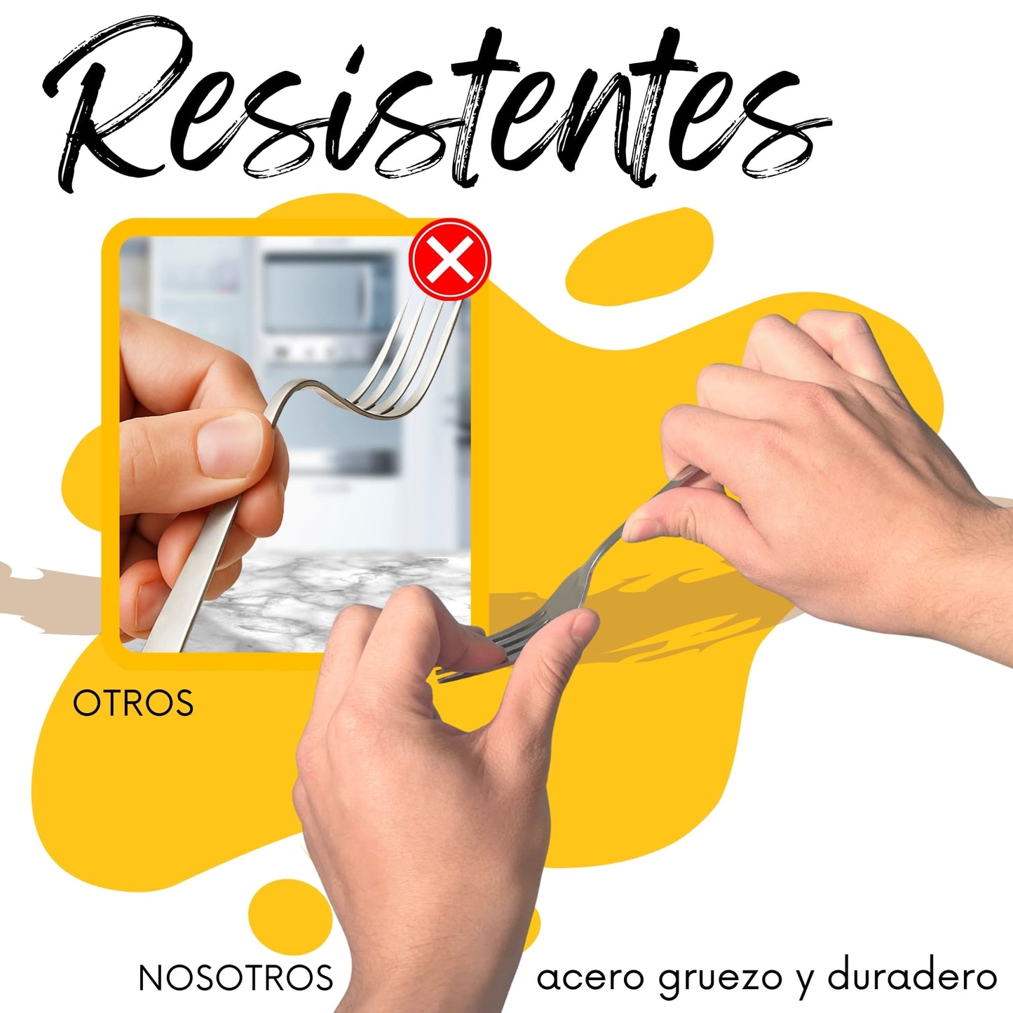 Juego de Cubiertos Acero Inoxidable Ecomlab 24 pcs y 1 Organizador