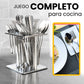 Juego de Cubiertos Acero Inoxidable Ecomlab 24 pcs y 1 Organizador