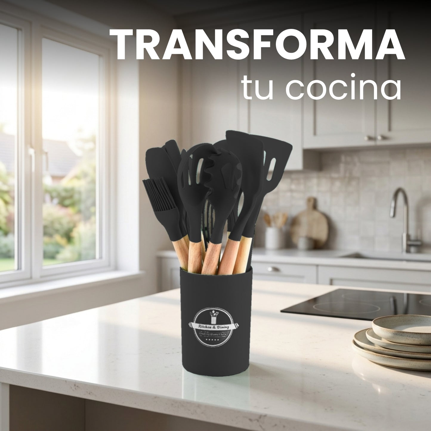 Cucharas de Silicona Set de Utensilios de Cocina 12 pcs