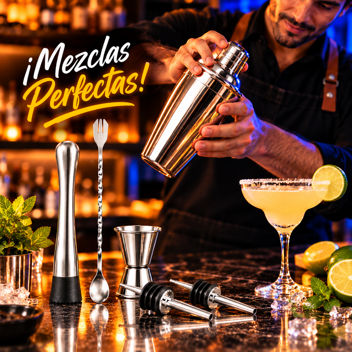 Coctelera Shaker 750ml Ecomlab Kit Bartender