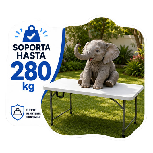 MESA PLEGABLE DE PLASTICO ECOMLAB 3 NIVELES PORTAFOLIO 120CM