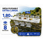 MESA PLEGABLE 180 CM DE PLASTICO ECOMLAB PORTAFOLIO HP-180CZ
