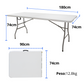 MESA PLEGABLE 180 CM DE PLASTICO ECOMLAB PORTAFOLIO HP-180CZ