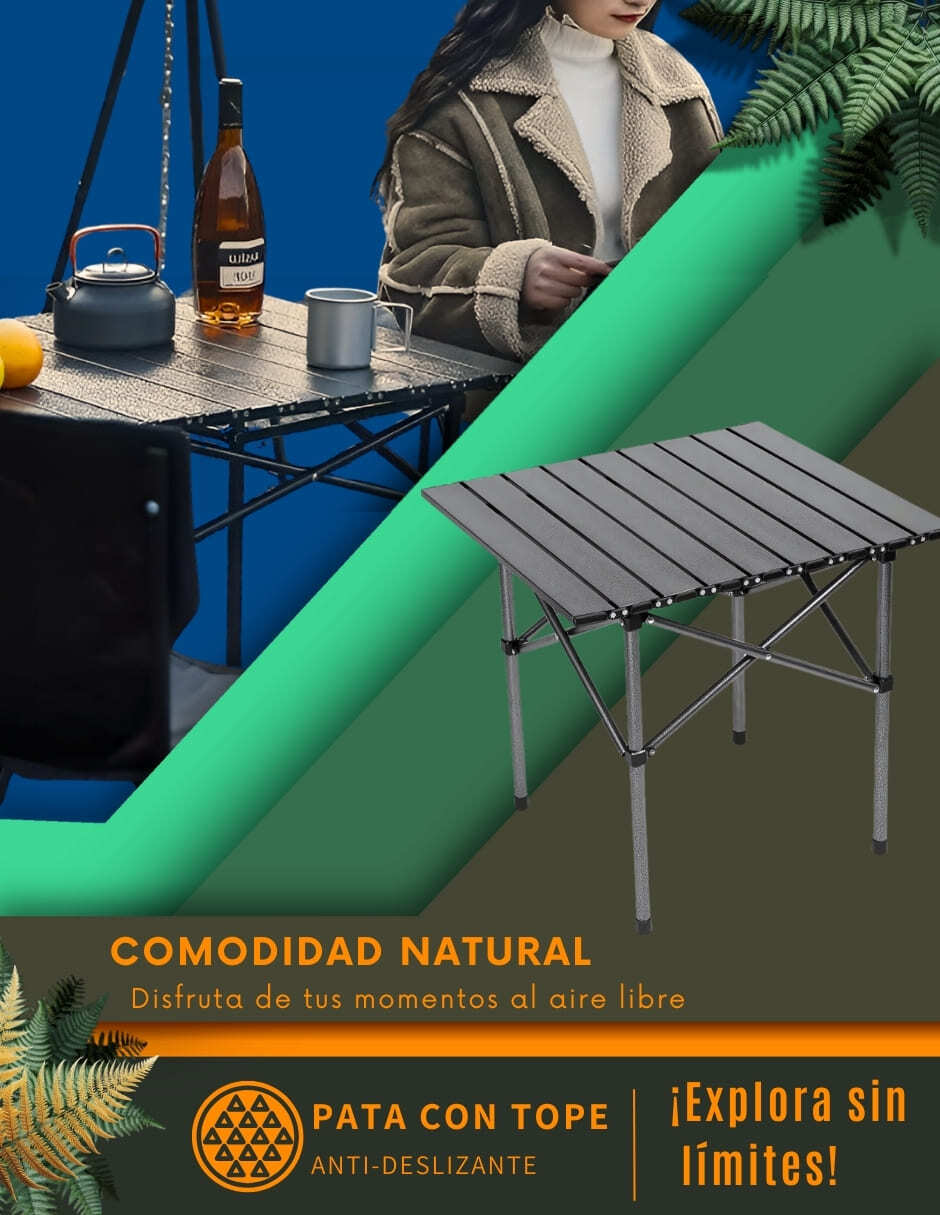 Mesa Plegable Portátil Camping Ecomlab Bolsa Transportadora
