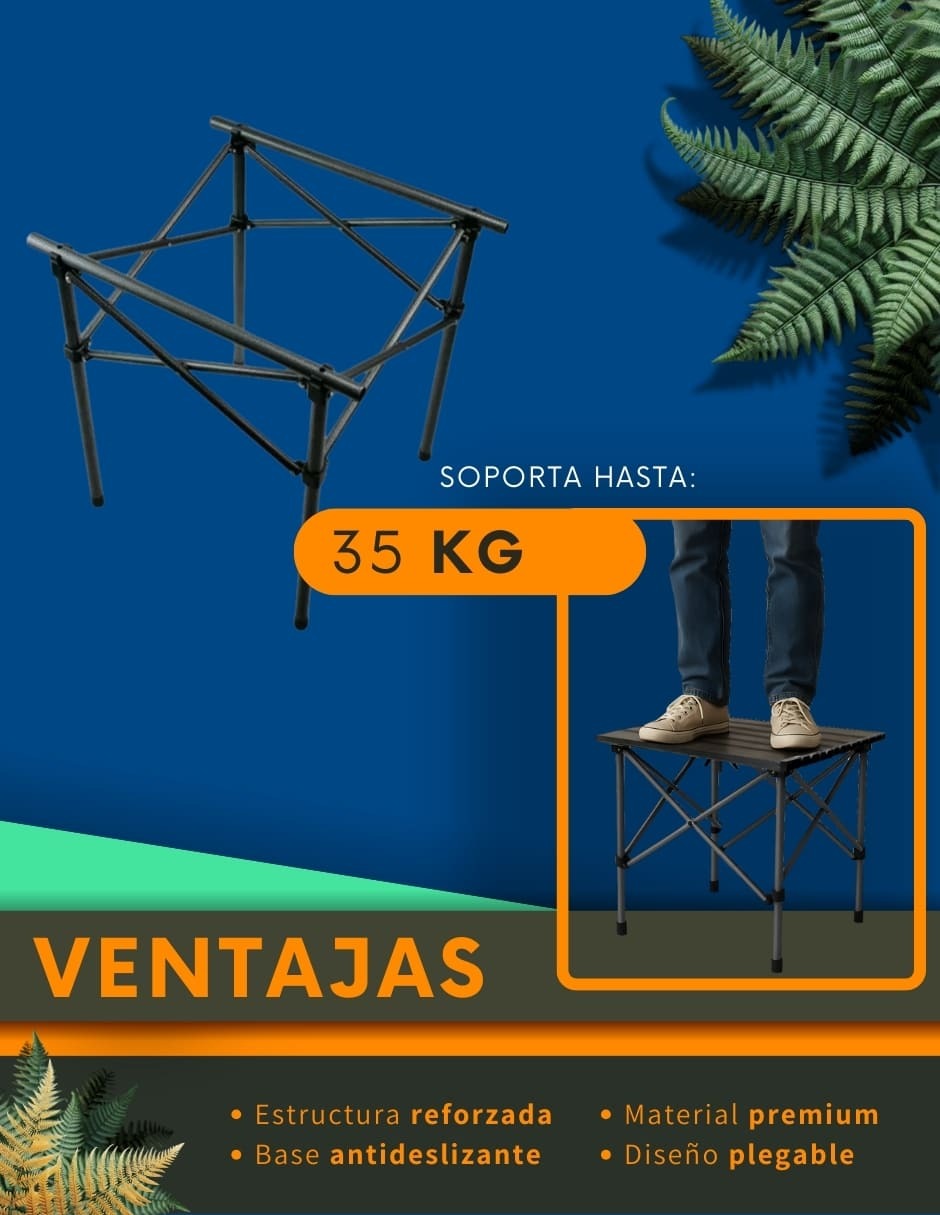 Mesa Plegable Portátil Camping Ecomlab Bolsa Transportadora