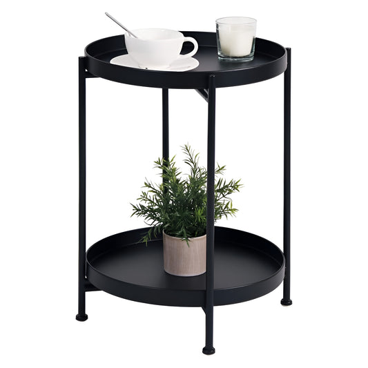 MESA DE CENTRO MINIMALISTA ECOMLAB AUXILIAR DE SALA METALICA NEGRA