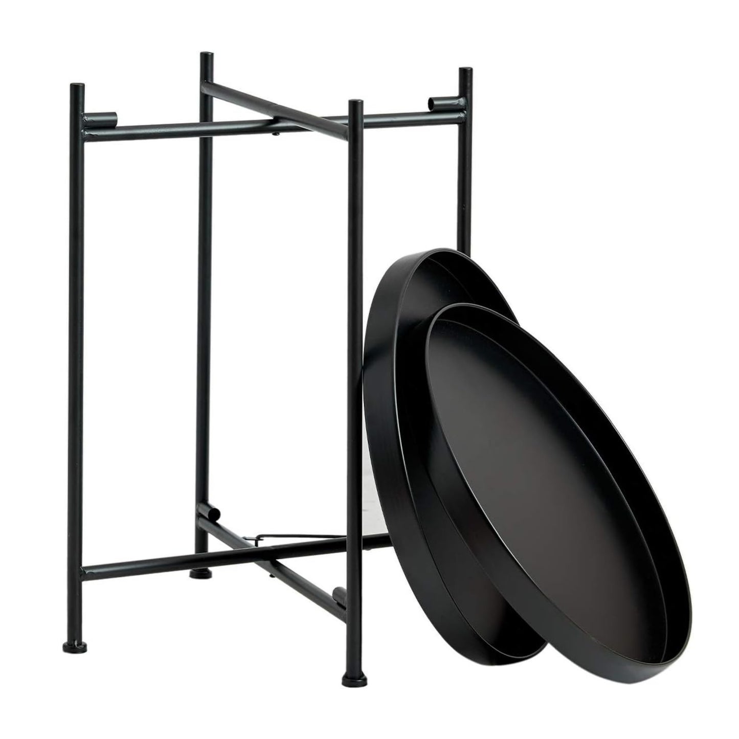 MESA DE CENTRO MINIMALISTA ECOMLAB AUXILIAR DE SALA METALICA NEGRA