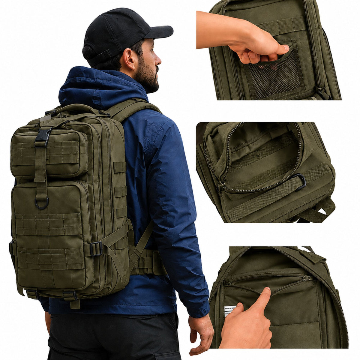 Mochila Tactica Multifuncional Bolsa para Senderismo