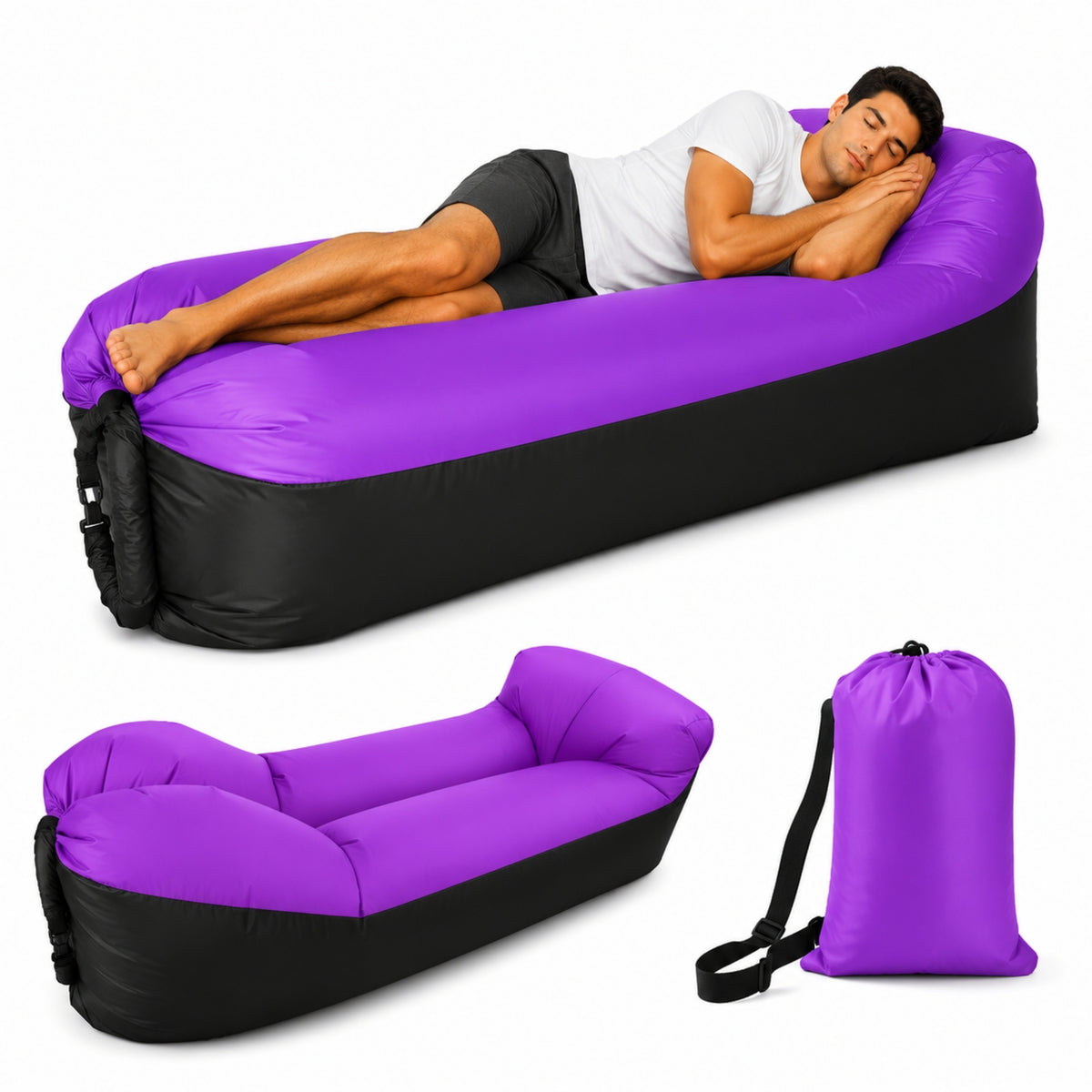 Sillon Inflable Comodo Portatil Para Playa Y Exteriores