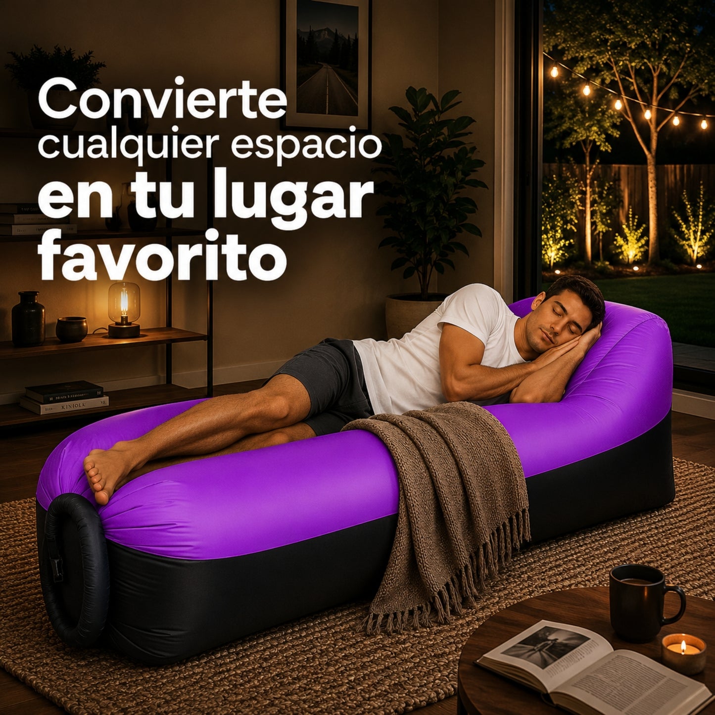 Sillon Inflable Comodo Portatil Para Playa Y Exteriores